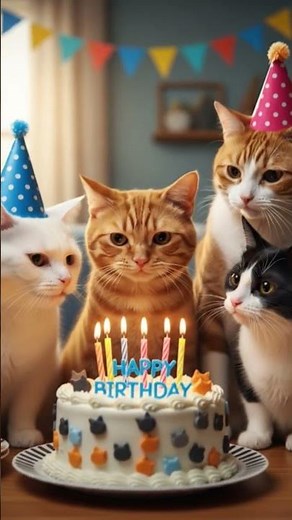 🎂 Happy Birthday Cat Song 🎶 | Classic Birthday Tune 🎈 | Sing Along Fun!