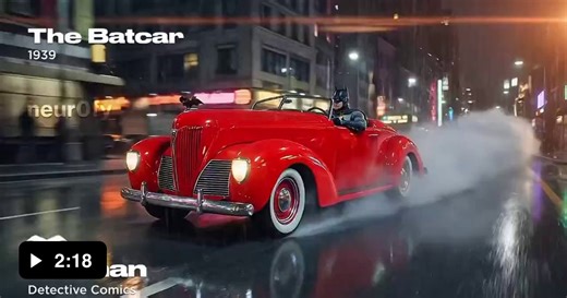 The evolution of Batmobile - Video