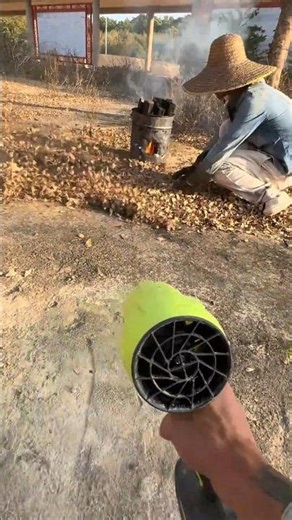 This Leaf Blower Turns Air Into Power #leafblower #airblower