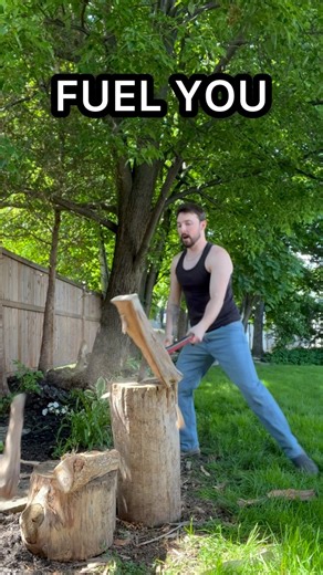 and suddenly I have endless fuel… . . . . . . . . . . . . . . . . . . . . . . #comedy #satire #sus #gay #lumberjack #woodchop #workout #gains #alpha | Cameron Geller