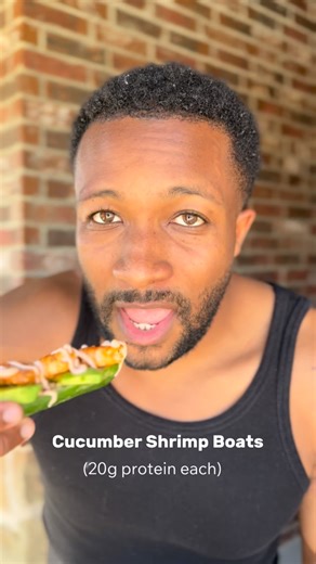 9.3K views · 2.1K reactions | High Protein Cucumber Shrimp Boats 勒...