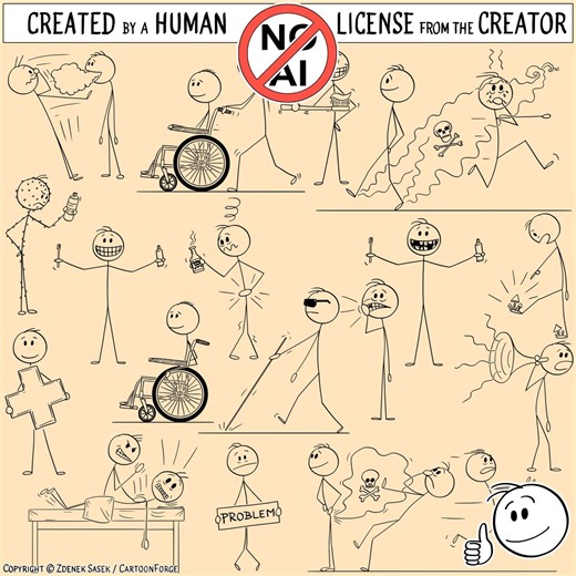 Health Stick Figure Clipart: Funny Healthcare Poses (digital Download) - Etsy