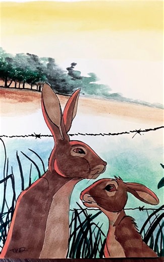 Hazel and Fiver in the classic adaptation of Watership Down #emotional #watershipdown #novel #paint