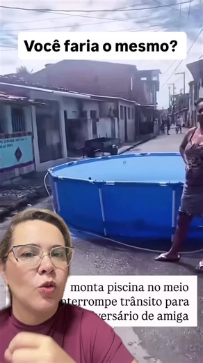 Fernanda Leão | Dicas e Lifestyle on Instagram: "O calor anda batendo recordes, e você não tem espaço dentro de casa; você montaria uma piscina no meio da rua? #Calor #verao #piscina #polemica #noticias"