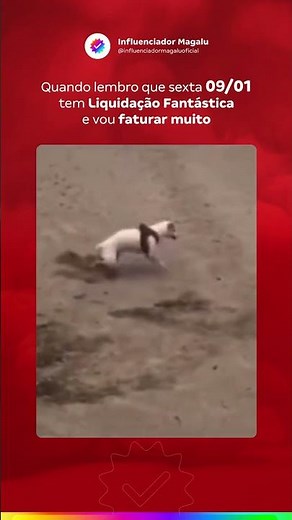 O humor do Influenciador Magalu sabendo que a Liquidação Fantástica é nesta sexta, dia 09/01! 💃✨
