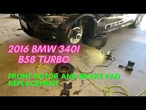 2016 BMW 340i front brake rotor and pad replacement