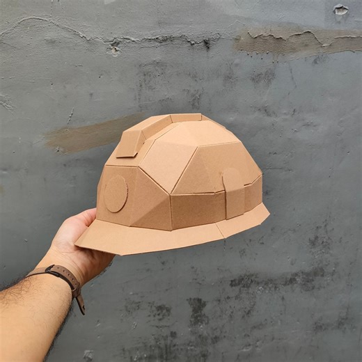 DIY Cardboard Safety Helmet Template: Printable Pattern (PDF) - Etsy