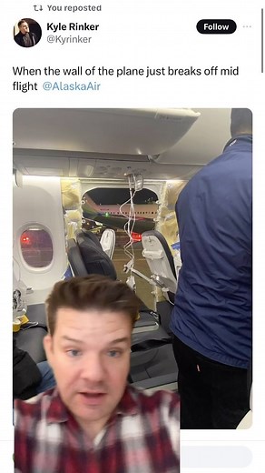 28K views · 1K reactions | Alaska Airlines Forced to Make an Emergency Landing After Large Aircraft Window Blows Out Mid-Air | Dave Bondy | Facebook