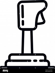 Control joystick icon. Outline control joystick vector icon for web design isolated on white background Stock Vector Image & Art - Alamy