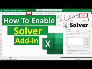 How to Install Solver Add-in in Excel | Optimization Tools Tutorial
