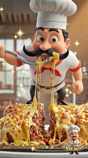 GIANT Kebab Cheese Melt 🤯🧀 | Mini Chef Makes Massive Street Food! #streetfood #cooking #chefmimo