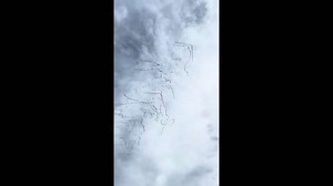 China: Flock of Migratory Geese Flies in Formation Over Jinchang, Gansu