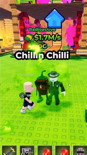 I Got RADIOACTIVE Chillin Chilli with a PERFECT KICK! 🌶️☢️ #shorts #roblox