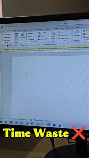 Insert Table in MS Word in Seconds | MS Word Table Trick #msword #wordtips #wordtips #MicrosoftWord