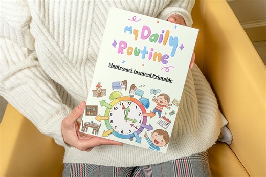 Kids Daily Routine Chart Printable | Montessori Inspired Routine With Reward Stars | Morning & Bedtime Routine | Instant Download - Etsy