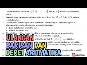 ULANGAN BARISAN DAN DERET ARITMATIKA