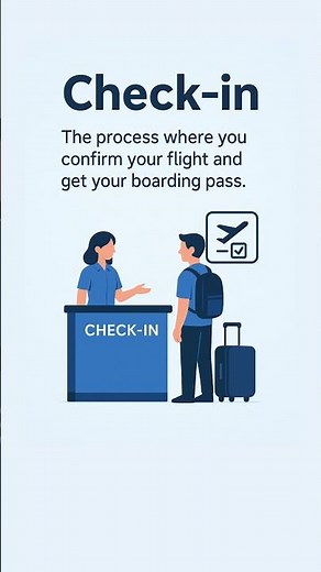 Check-in meaning | Airport vocabulary