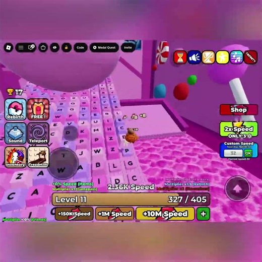 Playing +1 Speed Keyboard Escape Roblox Part 1