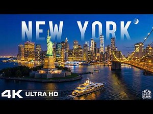 New York 4K Night Tour 🌃 The City That Never Sleeps | Manhattan Skyline & Times Square
