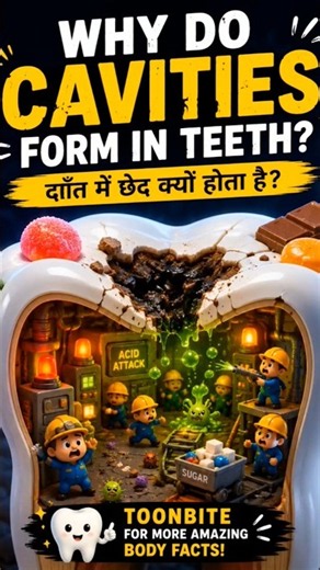 Why do cavities form in your teeth? 🦷😳 Tiny workers reveal the secret!