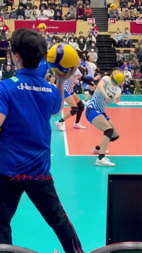 ペッパーで機敏に動く万代真奈美選手 #バレーボール #女子バレーボール #volleyball #綺麗 #かわいい #万代真奈美 #saga久光スプリングス #機敏 #迫力