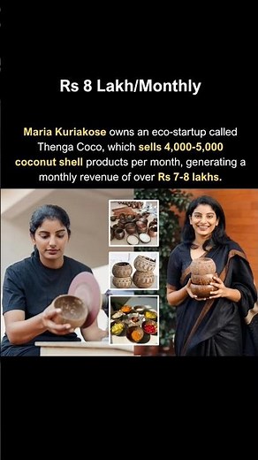 She Built a Coconut Shell Startup That Makes Rs 8 Lakh Per Month.