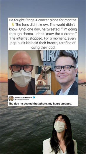 He kept his cancer a secret for months. #MarkHoppus #CancerSurvivor #blink182 #ViralMoment