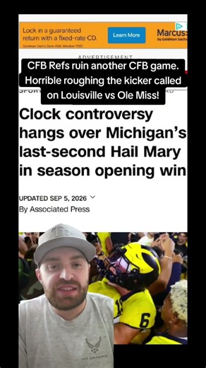 CFB Refs ruin another CFB game. Horrible roughing the kicker called on Louisville vs Ole Miss! #cfb