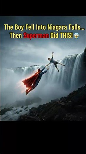 This Boy Almost Drowned at Niagara Falls… Superman SAVED Him! 😱💦 #superman