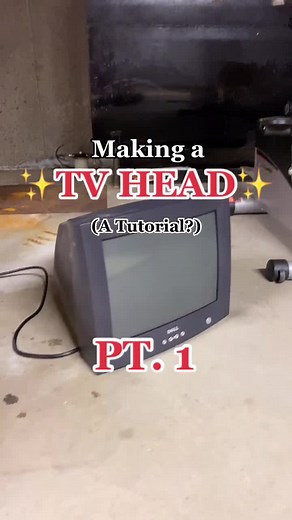 Long awaited part one of a tutorial for making a TV head! I’ll answer any questions in comments :) #tvhead #objecthead #wip #tutorial