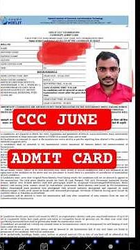 💥CCC June Admit Card Kaise Download Kare | #cccadmitcard #shortsfeed2025 #ccc_admit_card_june_2025