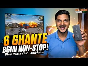 I Found a IPhone 12 Battery BGMI 6 Hours Non Stop Performance.