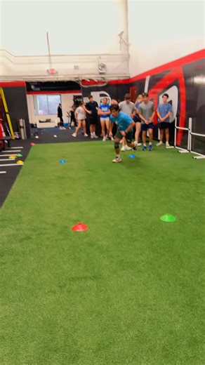 Nate Garcia on Instagram: "A simple drill that targets an athletes ability to cut at 45 deg is the double cut drill. To be effective at cutting, outside of knowing the context of the athletic situation, athletes need to be able to drop and reaccelerate in the least amount of steps possible - I’ve noticed if you give athletes big runways to sprint and change direction, they take 2-3 extra steps because they can’t handle the entrance speed. Breaking down a drill into 2 small segments gives the ath