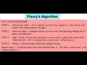 L17: Fleury Algorithm for Eulerian Graphs