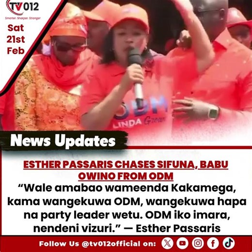 Esther Passaris Chases Sifuna, Babu Owino from ODM