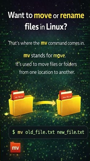 Linux mv Command Explained in 30 Seconds 🔥 | #Shorts #viral