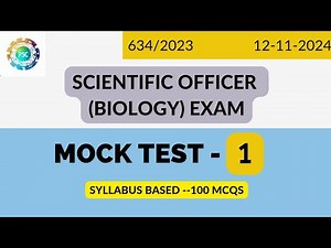 Scientific Officer (Biology) Exam | Kerala PSC Forensic Science | MOCK TEST - 1