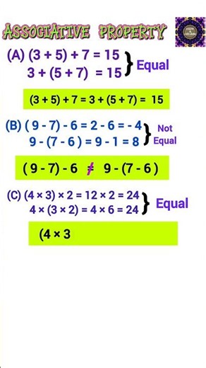 Associative Property of Integers Mathematics short hacks amazing CBSE NCERT