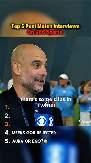 Top 5 Post Match Interviews On CBS Sports #footballrankings