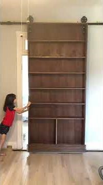 Rolling hidden bookshelf