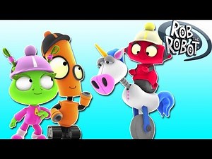 Learn Animals | Rob Discovers A Horse | Preschool Learning Videos | Rob The Robot