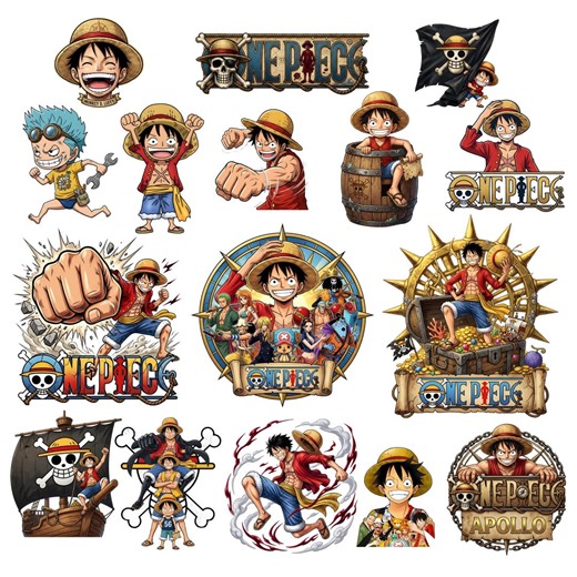 One Piece Png Bundle, One Piece Clipart, Anime Pirate Designs, One Piece Digital Sticker, Manga Style Characters, Instant Digital Download - Etsy