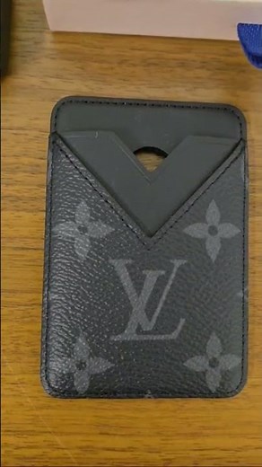 Louis Vuitton Portes-Cartes Magnet MagSafe Wallet in Eclipse Canvas for iPhone M12602