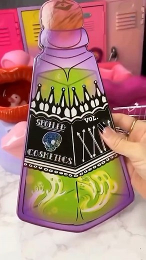 Say hello to our Poison Palette; these shades deliver dramatic looks that will haunt them forever. Create intense looks with a wealth of hues, from lurid blue/purple to menacing grays. Get ready to cast your spell ✨💚🎥 @peachyqueenblog #makeup #eyeshadowpalette #spoiledlipscosmetics | Spoiled Lips cosmetics