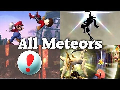 Super Smash Bros. 4 - All Meteor Smashes (DLC included)