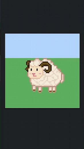 Drawing a cat in pixel art. How is it? #drawing #cat #sheep #pixelart #tutorial