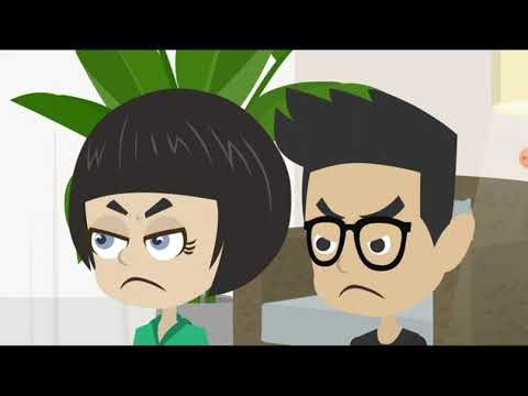 Linda destroy computer Frank angry hit Mommy Lily grounded Frank Linda grounded bad angry