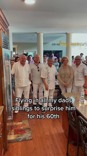 My dad is the youngest of 10 siblings. For his 60th, we surprised him by flying in all his siblings AND a bunch of our extended fam 🥺 #familia #surprise #BACAS