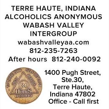 Terre Haute, Indiana AA Meetings - May 2026 - wabashvalleyaa.com