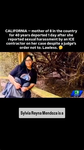 Cindy Moon on Instagram: "CALIFORNIA — mother of 8 in the country for 40 years deported 1 day after she reported sexual harassment by an ICE contractor on her case despite a judge’s order not to. Lawless. Soulless. No accountability. What are your thoughts and feelings about this? 🤔 @thetnholler @wvholler @tenilletaggart @america_we_need_to_talk_2 @cultura_movement @cindymoon007 @uncagedchristy2.0 @xennialfarmer"